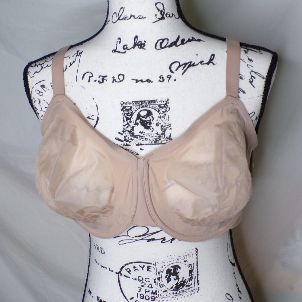 🆕WACOAL Confidence Boost Lift Unpadded Underwire Bra 36DD Beige Nude #855380 - Picture 4 of 7